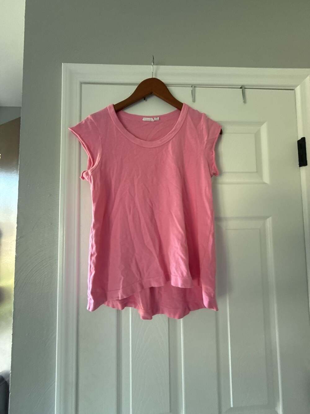 WILT Pink 100% Cotton Scoop Neck Cap Sleeve T-Shirt Size XS Style W125768